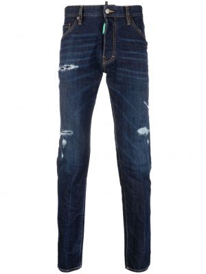 Jeans skinny taille basse slim Dsquared2 bleu