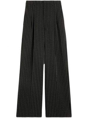 Voľné vlnené nohavice Ami Paris čierna