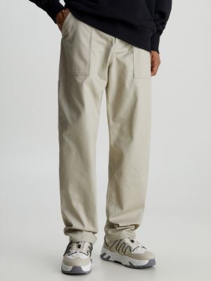 Pantaloni Calvin Klein Jeans bej