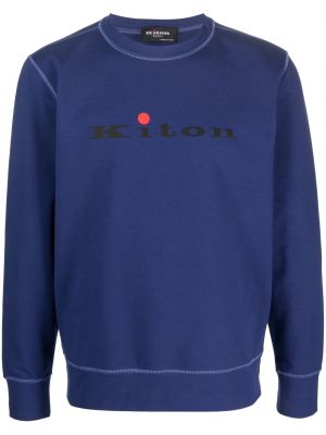 Sweatshirt mit rundhalsausschnitt mit print Kiton blau