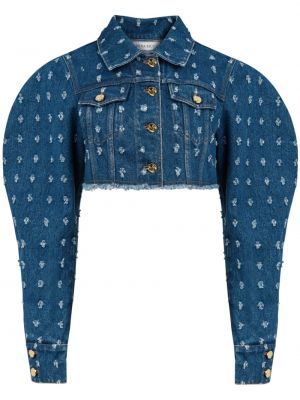 Obnosená džínsová bunda Nina Ricci