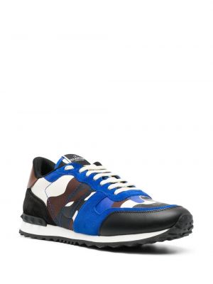 Sneaker mit print mit camouflage-print Valentino Garavani blau