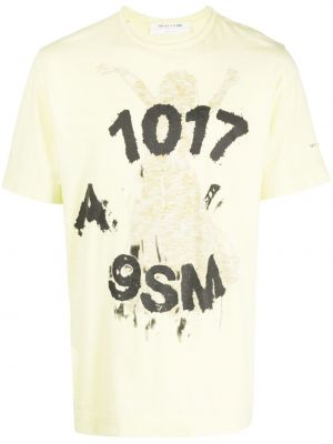 Памучна тениска с принт 1017 Alyx 9sm жълто