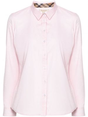 Bavlněná košile Barbour růžová