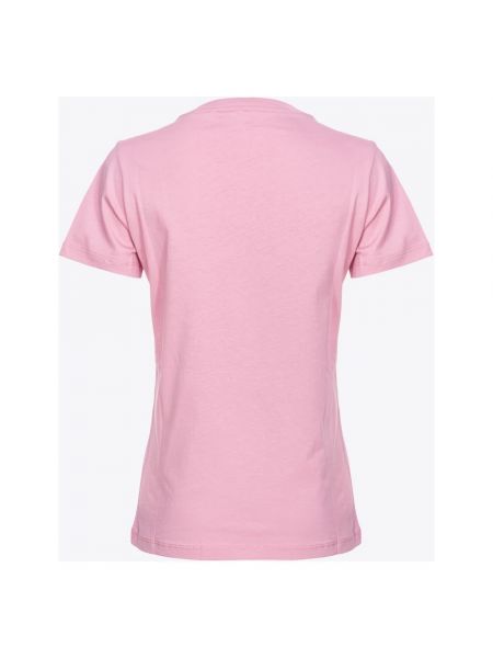 Camiseta con bordado de algodón Pinko rosa