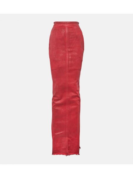 Gonna jeans Rick Owens rosso