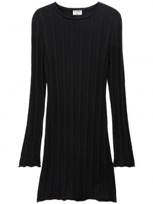 Bombažna mini obleka Filippa K črna