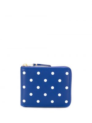 Portefeuille à pois Comme Des Garçons Wallet bleu