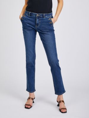Priliehavé džínsy s rovným strihom Orsay modrá