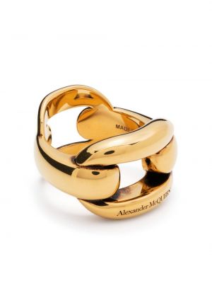 Chunky gyűrű Alexander Mcqueen aranyszínű