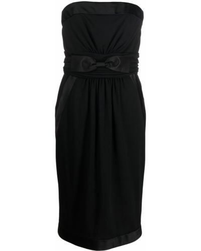Μίντι φόρεμα με φιόγκο Chanel Pre-owned μαύρο