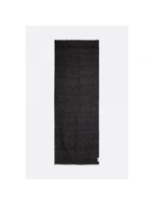 Bufanda de seda de cachemir con estampado de cachemira Brunello Cucinelli negro