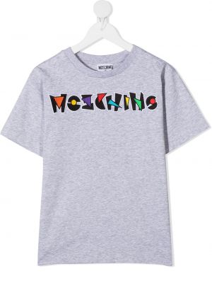 T-shirt for piger Moschino Kids grå