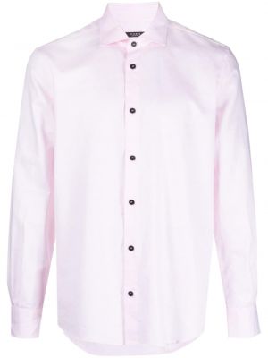 Памучна ленена риза Peserico розово