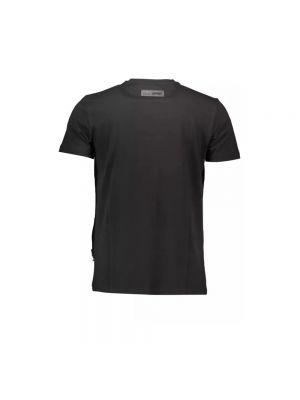 Hemd aus baumwoll mit kurzen ärmeln mit rundem ausschnitt Plein Sport schwarz