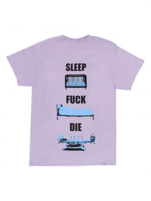 Bavlněné tričko Pleasures fialové