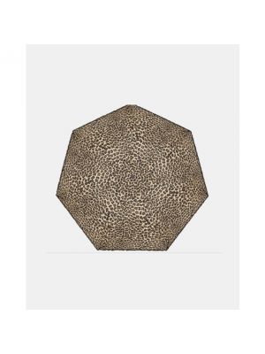 Paraguas con estampado animal print Isotoner marrón