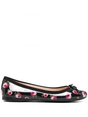 Ниски обувки на цветя с принт Prada