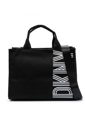 Τσάντα shopper με σχέδιο Dkny μαύρο