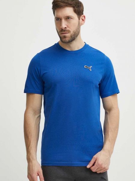 Pamučna majica Puma plava