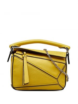 Δερμάτινη τσάντα shopper Loewe Pre-owned κίτρινο