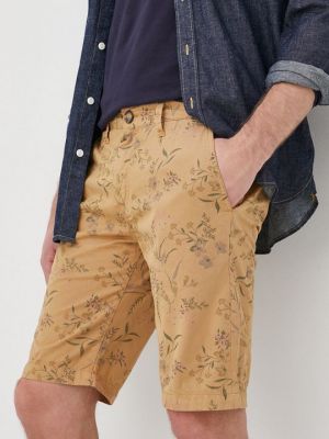 Хлопковые джинсовые шорты Pepe Jeans бежевые