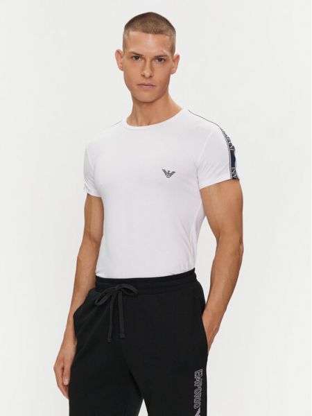 Тениска slim Emporio Armani Underwear бяло