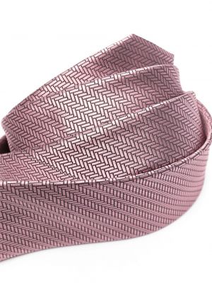 Seiden krawatte mit print Brioni pink