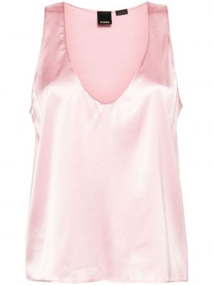 Haut en satin sans manches Pinko rose