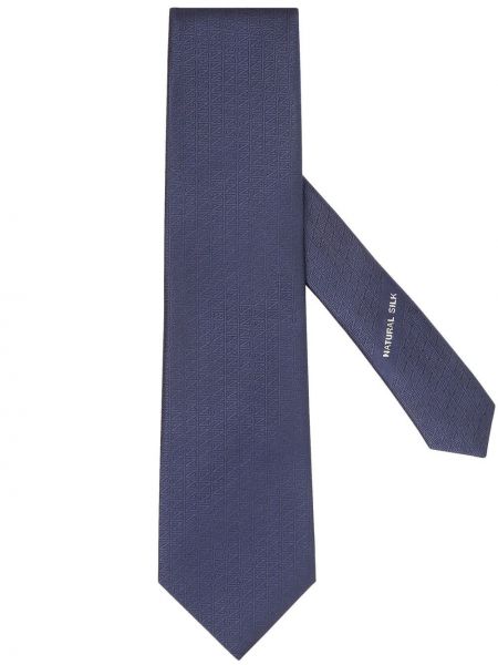 Cravatta ricamata Zegna blu