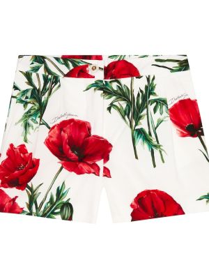 Floral bomull shorts for jenter Dolce&gabbana Kids