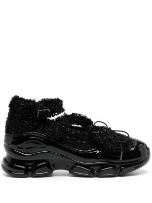 Nizki čevlji z biseri iz tvida Simone Rocha črna