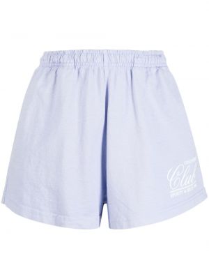 Shorts di jeans con stampa Sporty & Rich blu