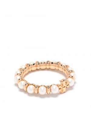 Gyűrű gyöngyökkel Tory Burch aranyszínű