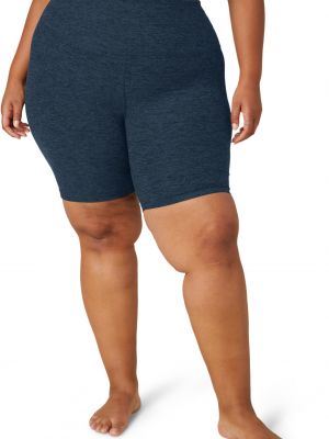 Байкерские шорты с высокой талией Spacedye — женские размеры больших размеров Beyond Yoga синий