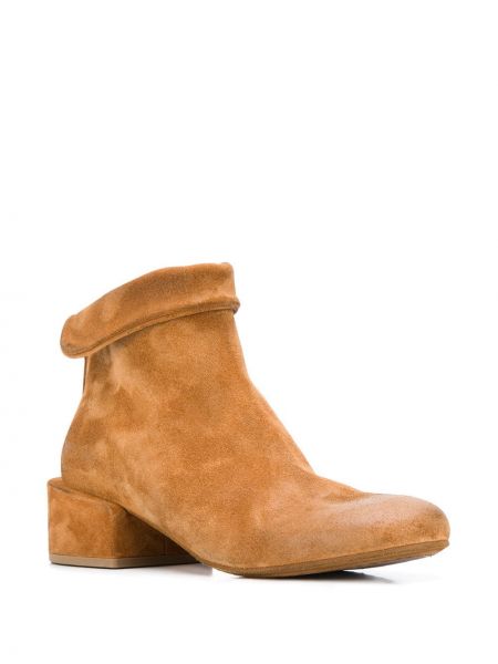 Ankle boots na obcasie oversize Marsell beżowe