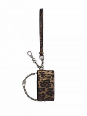 Dabīgās ādas maku ar apdruku ar leoparda rakstu Dolce & Gabbana