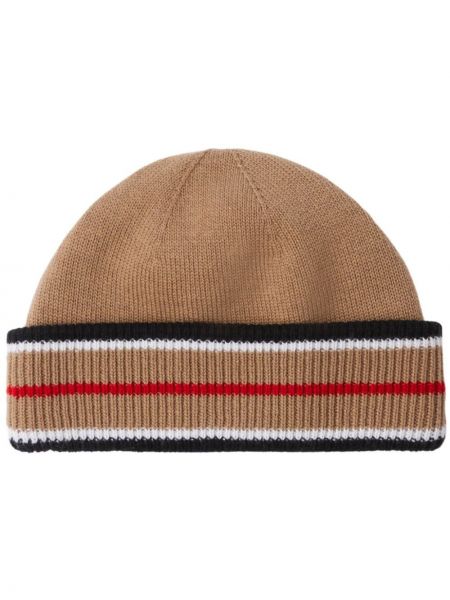 Плетена шапка на райета Burberry кафяво