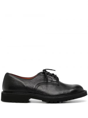 Pantofi loafer cu șireturi din piele din dantelă Tricker's negru