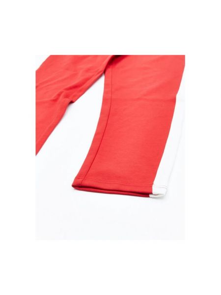 Pantalones de chándal de algodón Fila rojo