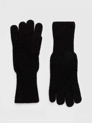 Шерстяные перчатки Armani Exchange черные