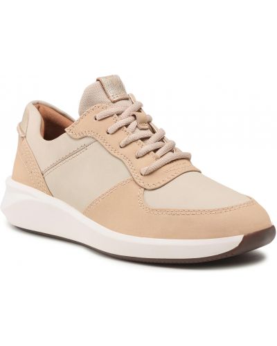 Sportcipő CLARKS - Un Rio Sprint 261643254 Light Sand Combination - Bézs