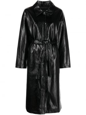 Палто със змийски принт Apparis черно