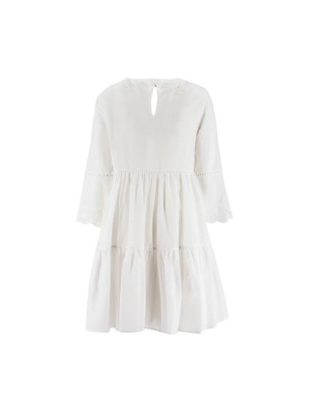 Mini vestido de algodón de encaje Ermanno Scervino blanco