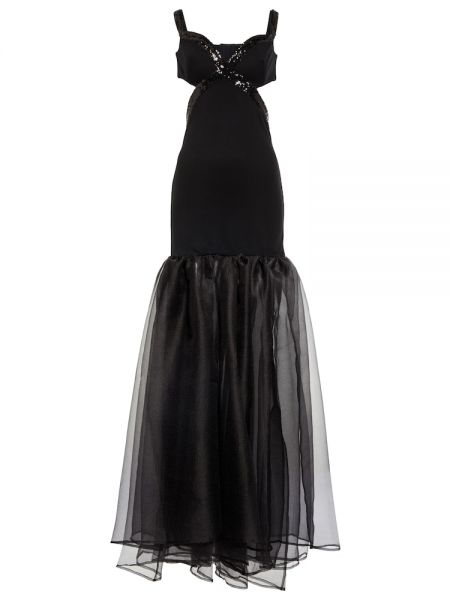 Dlouhé šaty Staud čierna