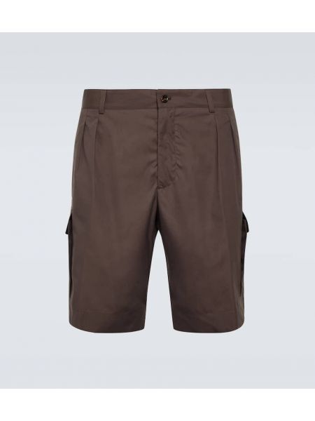 Bomull silke shorts Dolce&gabbana brun