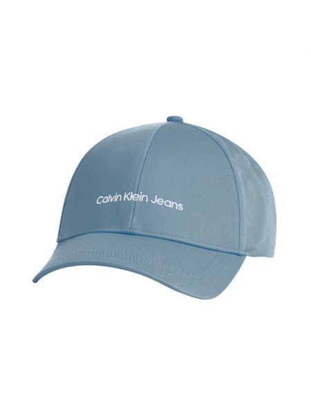 Cappello con visiera di cotone Calvin Klein blu