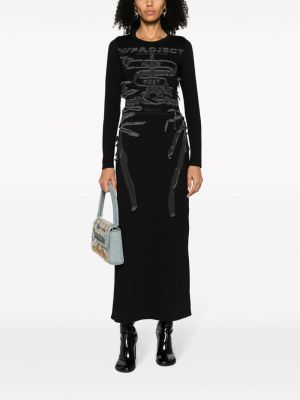 Sukienka z dżerseju Y/project czarna