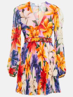Plisirana haljina s cvjetnim printom Etro
