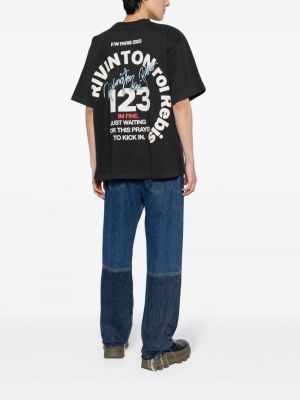 Kokvilnas t-krekls 123 Rivington melns